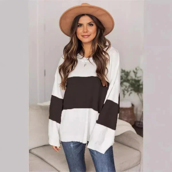 Women's Sweater – Oversized Fit – Knitted Texture – Wide Sleeves – Casual Look - Image 3