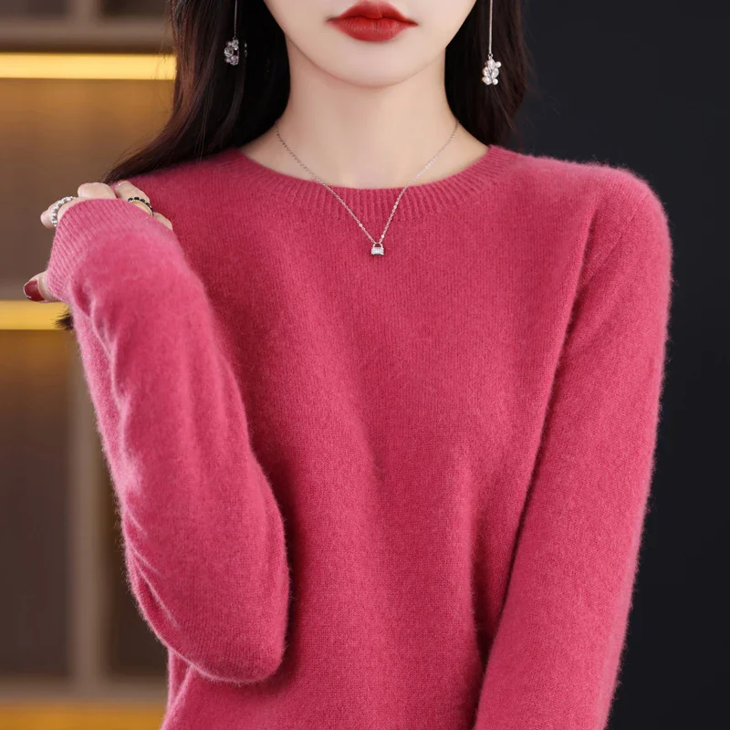 Women's sweater – Wool – Regular fit – Long sleeve – Round neck – Ribbed edges - Image 3