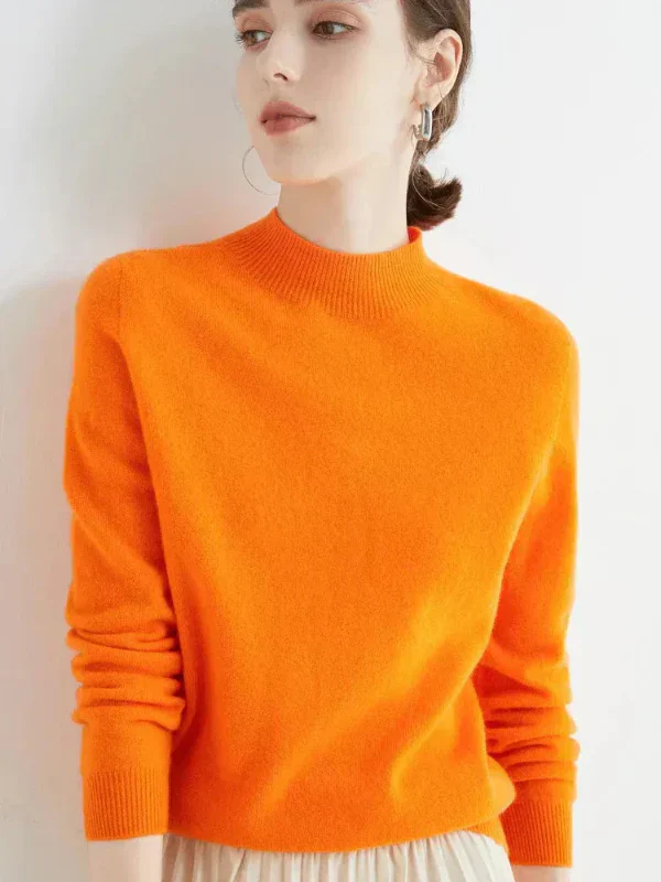 Women's Sweater – Wool Mix – Regular Fit – Long Sleeves – Ribbed Round Neck - Image 12