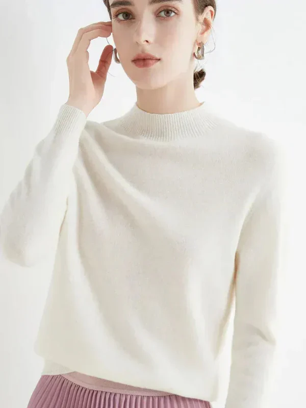 Women's Sweater – Wool Mix – Regular Fit – Long Sleeves – Ribbed Round Neck - Image 13