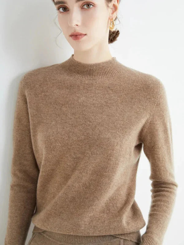 Women's Sweater – Wool Mix – Regular Fit – Long Sleeves – Ribbed Round Neck - Image 3