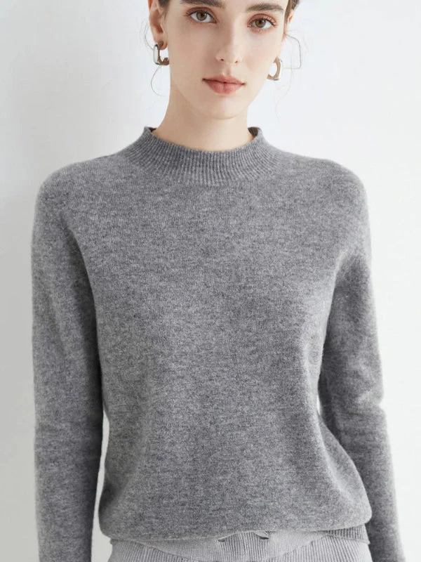 Women's Sweater – Wool Mix – Regular Fit – Long Sleeves – Ribbed Round Neck - Image 6