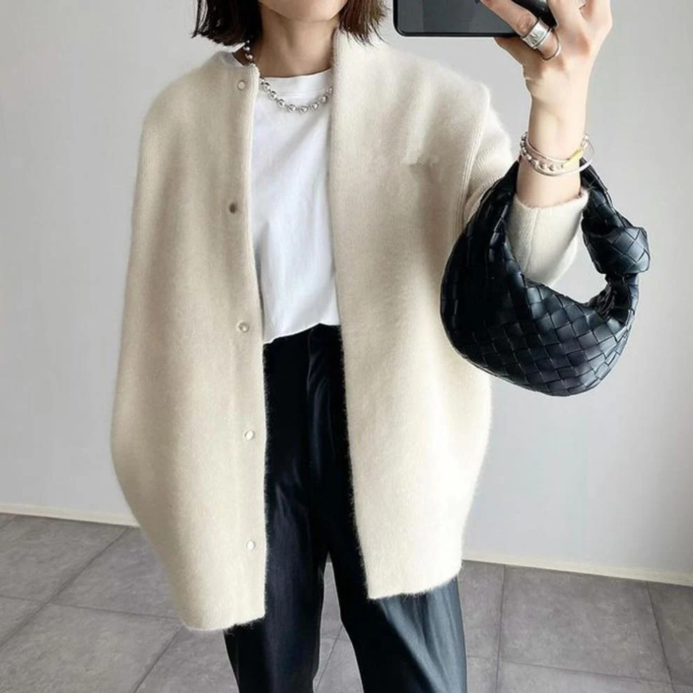 Women's Cardigan – Oversized Fit – Soft Knit Fabric – Button Closure – Comfortable Layering Piece - Image 2