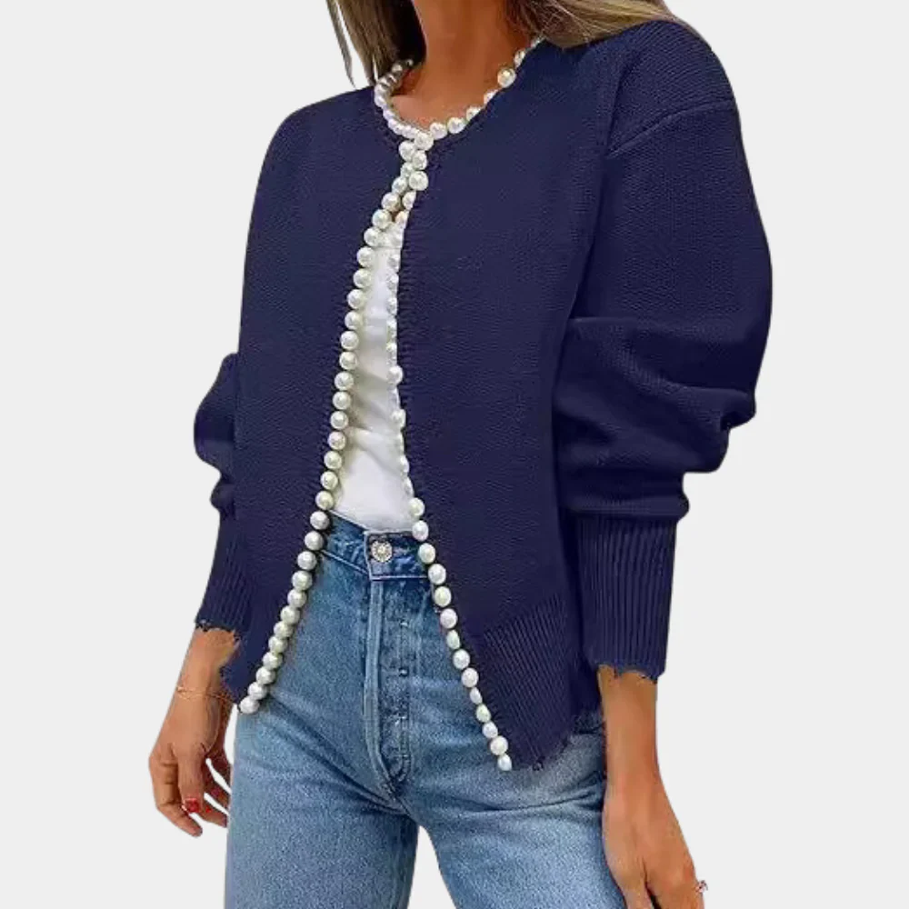 Ladies Cardigan – Relaxed Fit – Soft Knit – Button Front – Long Sleeve Casual Layer - Image 2