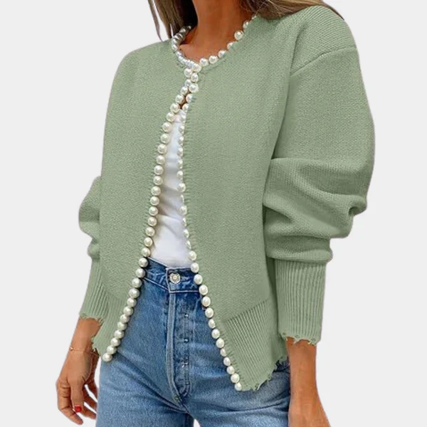 Ladies Cardigan – Relaxed Fit – Soft Knit – Button Front – Long Sleeve Casual Layer - Image 4