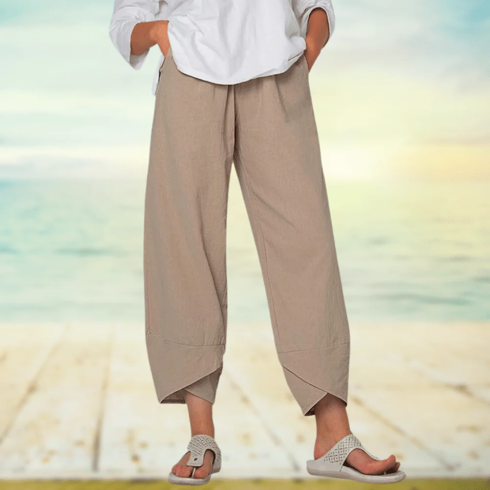 Women's Wide Leg Pants – Relaxed Fit – Breathable Fabric – Full Length Casual Style - Image 2