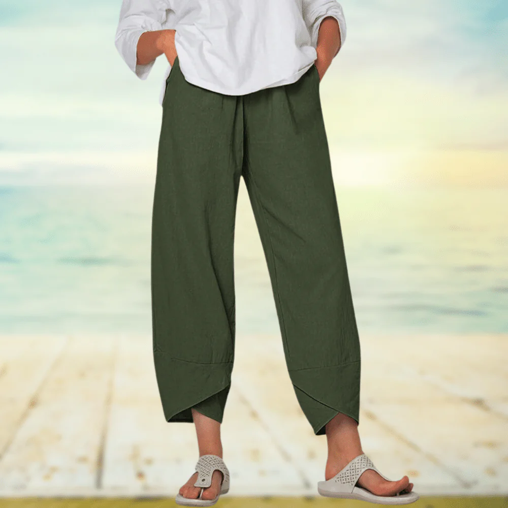 Women's Wide Leg Pants – Relaxed Fit – Breathable Fabric – Full Length Casual Style - Image 4