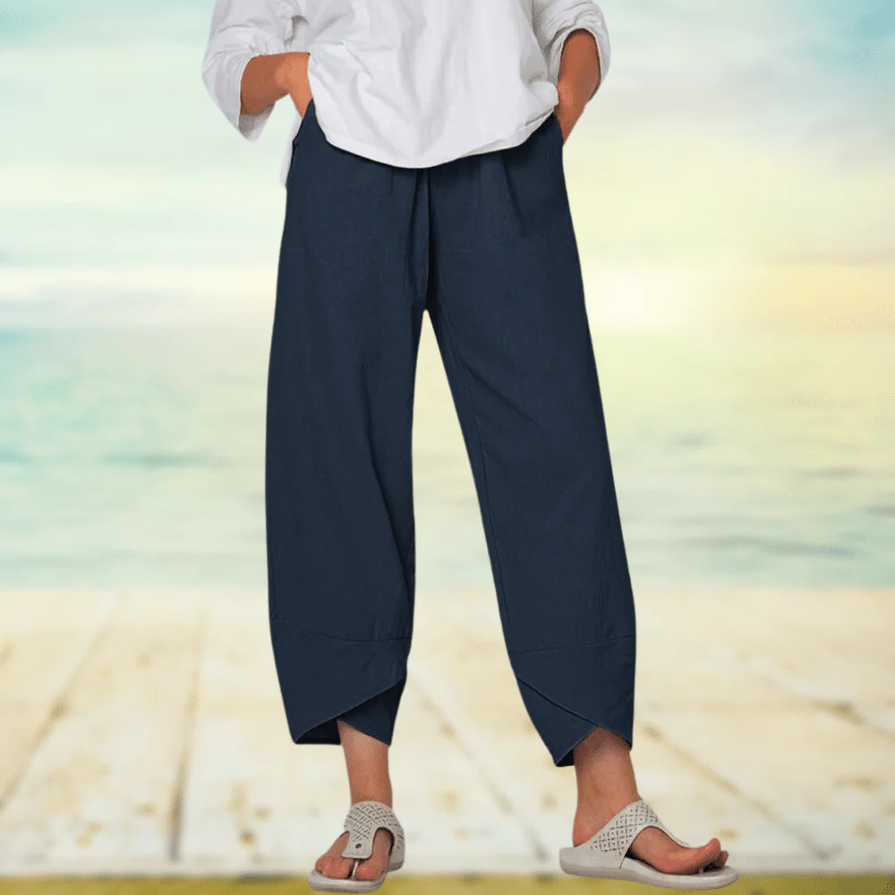 Women's Wide Leg Pants – Relaxed Fit – Breathable Fabric – Full Length Casual Style - Image 5