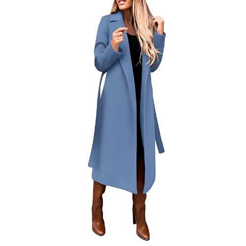 Ladies Winter Coat - Sky Long Coat for Cold Days - Image 7