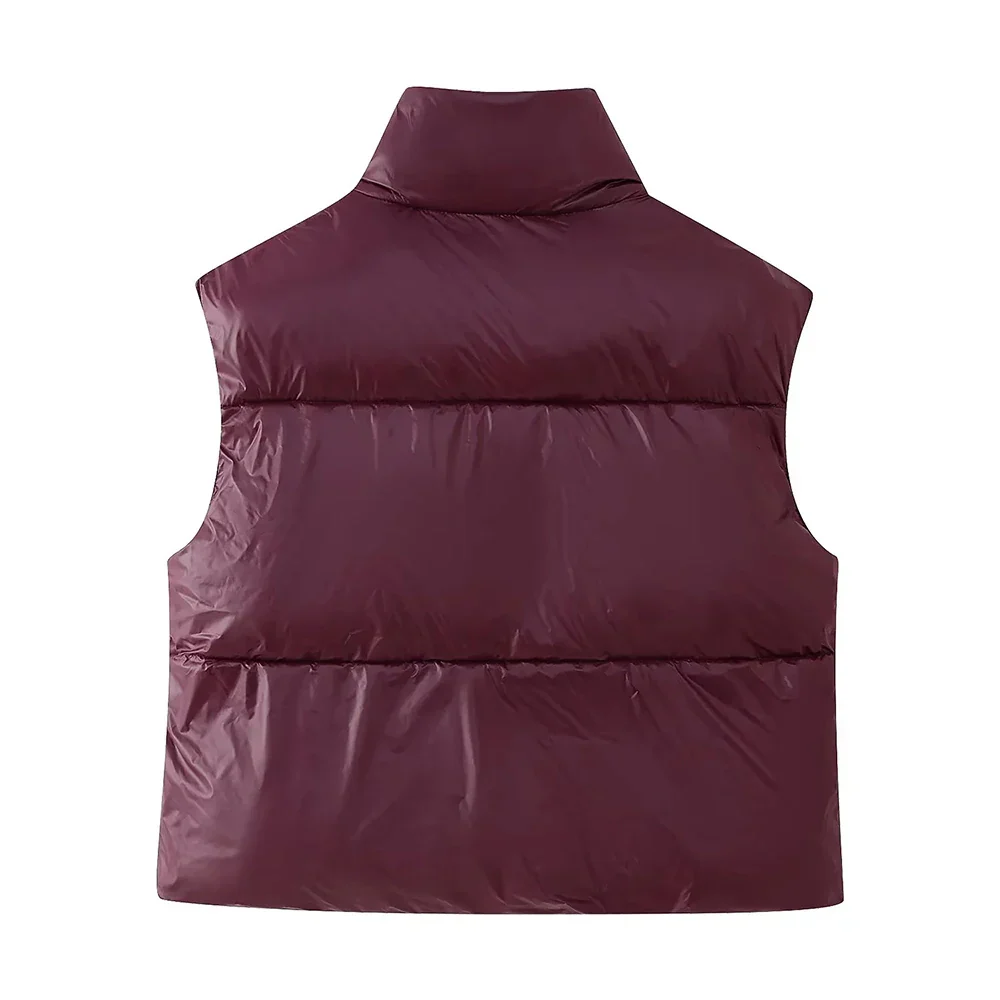 Ladies Zipper Waistcoat - Slimming Jacket with Stand-up Collar - Image 3