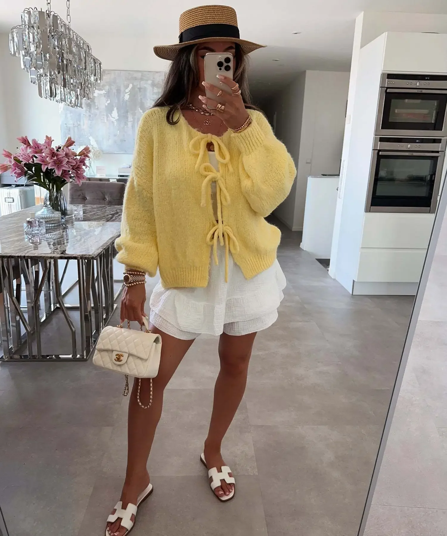 Women's Cardigan – Knitted – Oversized Fit – V-Neck – Tie Closure – Long Sleeve - Image 6
