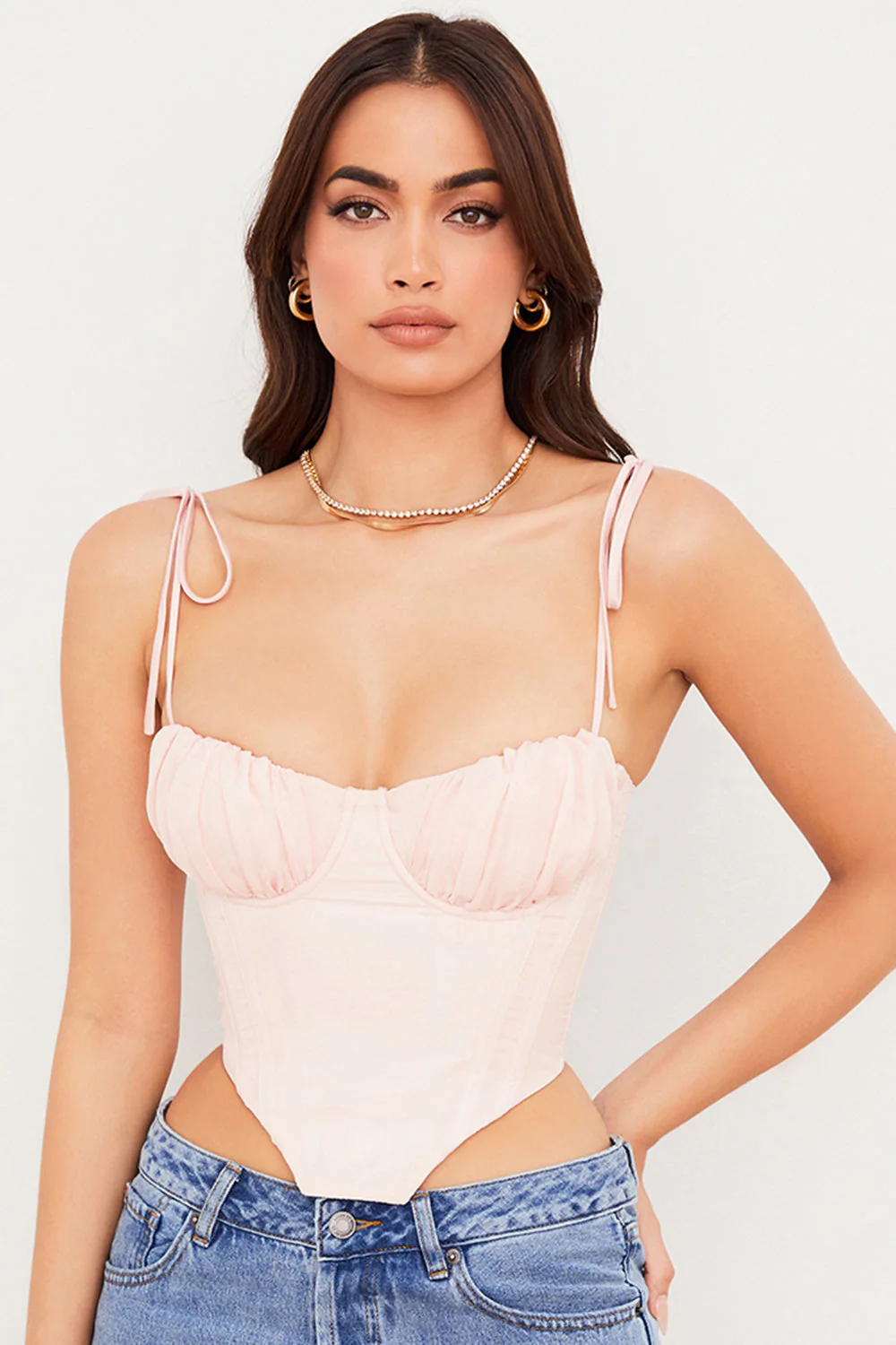 Delicate Chiffon Corset Top - Image 3
