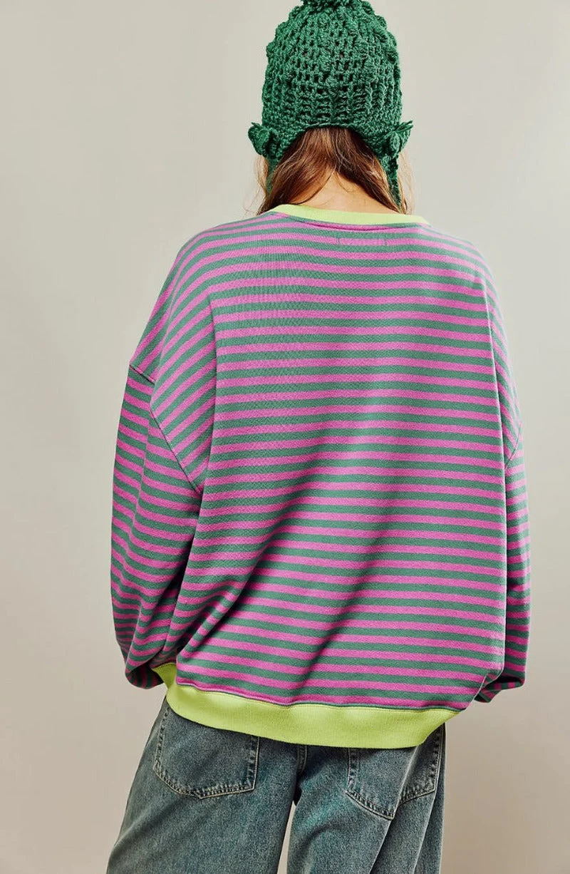 Striped sweater for a modern look - Image 2