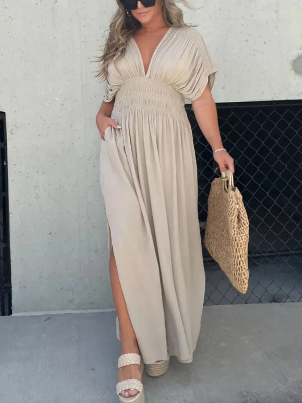 Dianne - Elegant V-Neck Maxi Dress For Women - Image 2