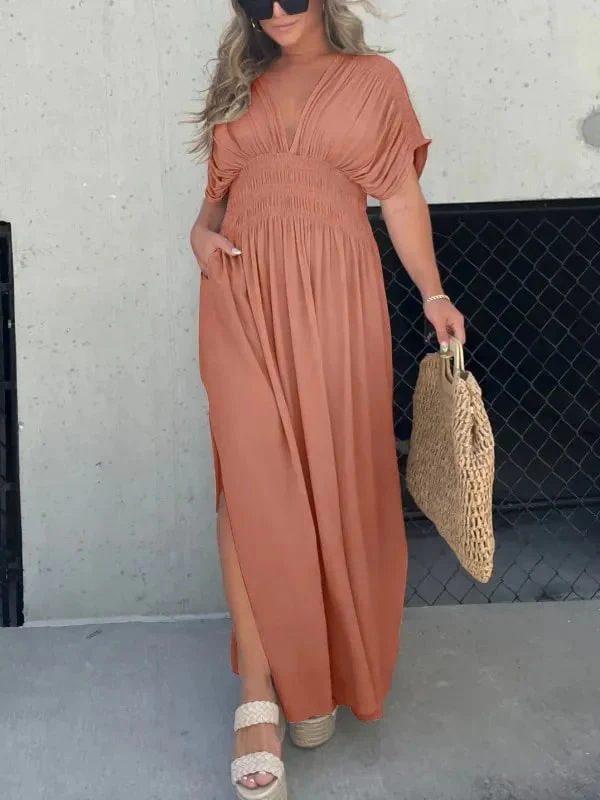 Dianne - Elegant V-Neck Maxi Dress For Women - Image 3