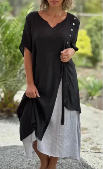 Eleanor | Dress of Cotton and Linen - Image 2