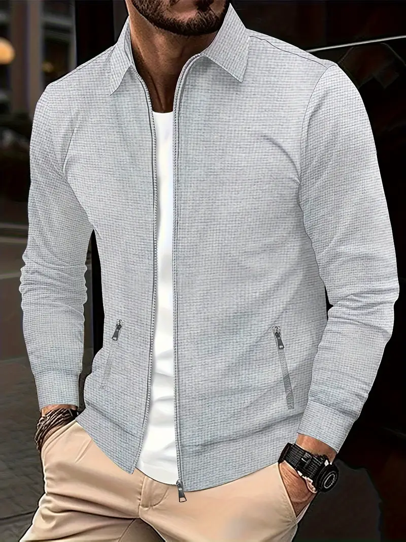 Elegant Men's Shirt with Zipper - Image 5