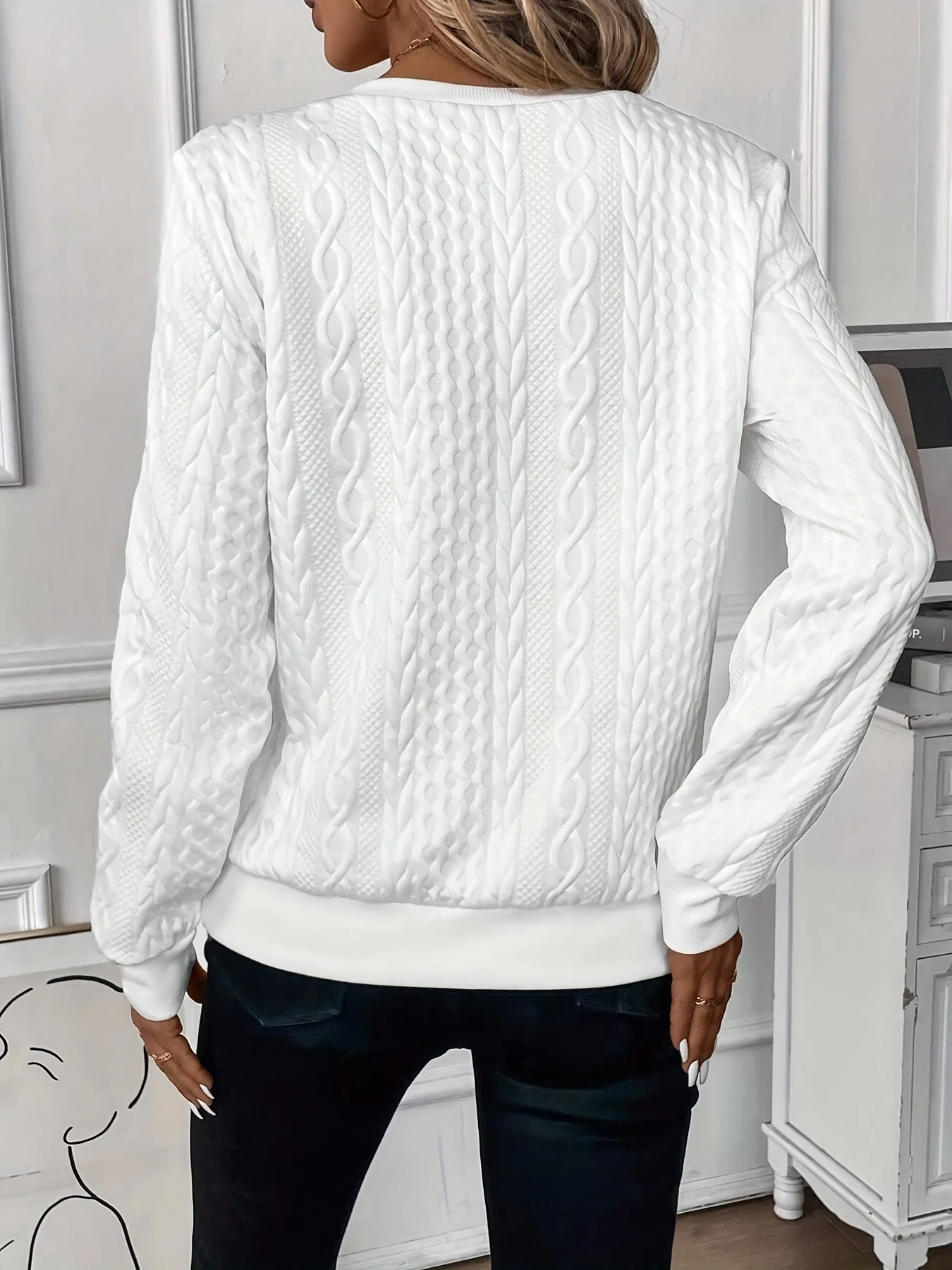 Elegant Stylish Knitted Sweater - Image 2