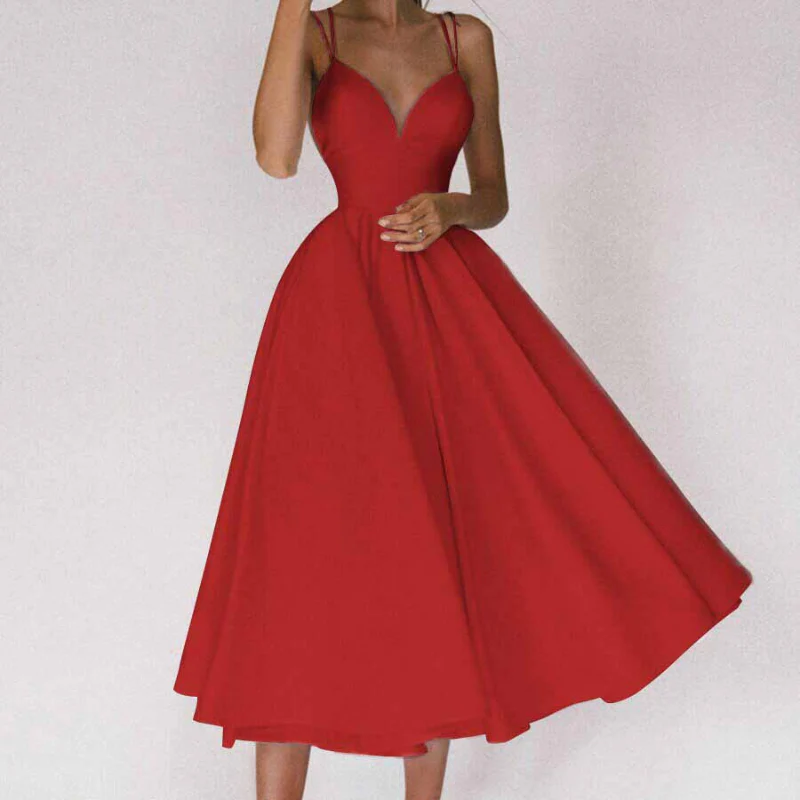 Elegant Evening Dress with A-Line Skirt - Image 3