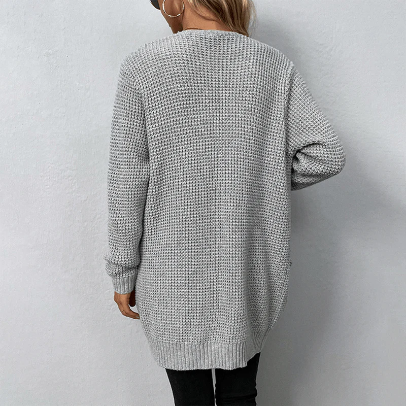Elegant long cardigan with pockets - Image 4