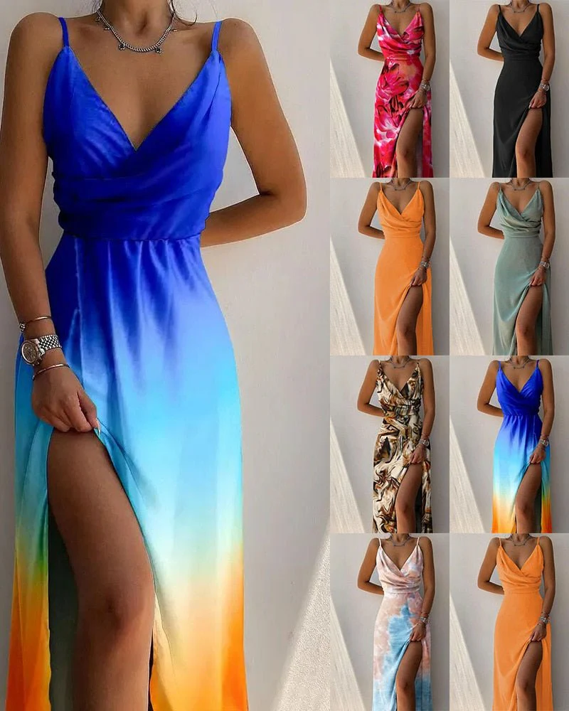 Elegant Maxi Dress with Floral Print - Image 7