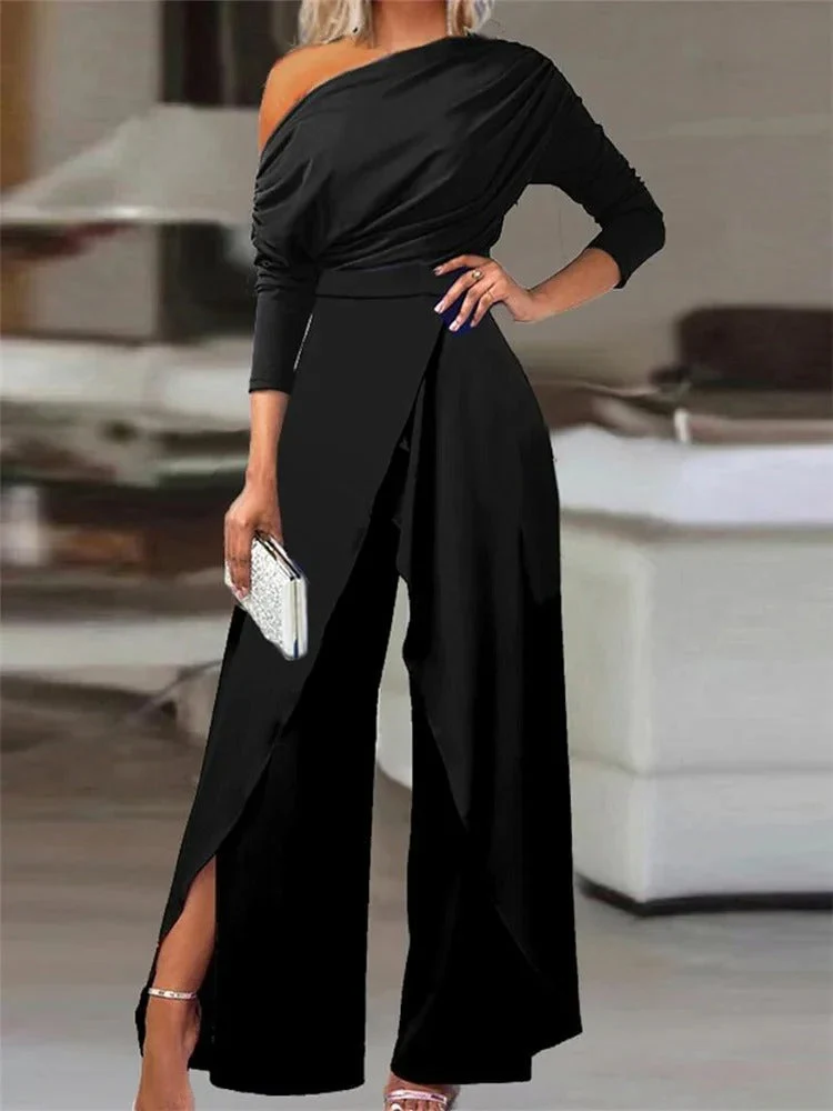 Elegant off-shoulder women's jumpsuit - Image 2