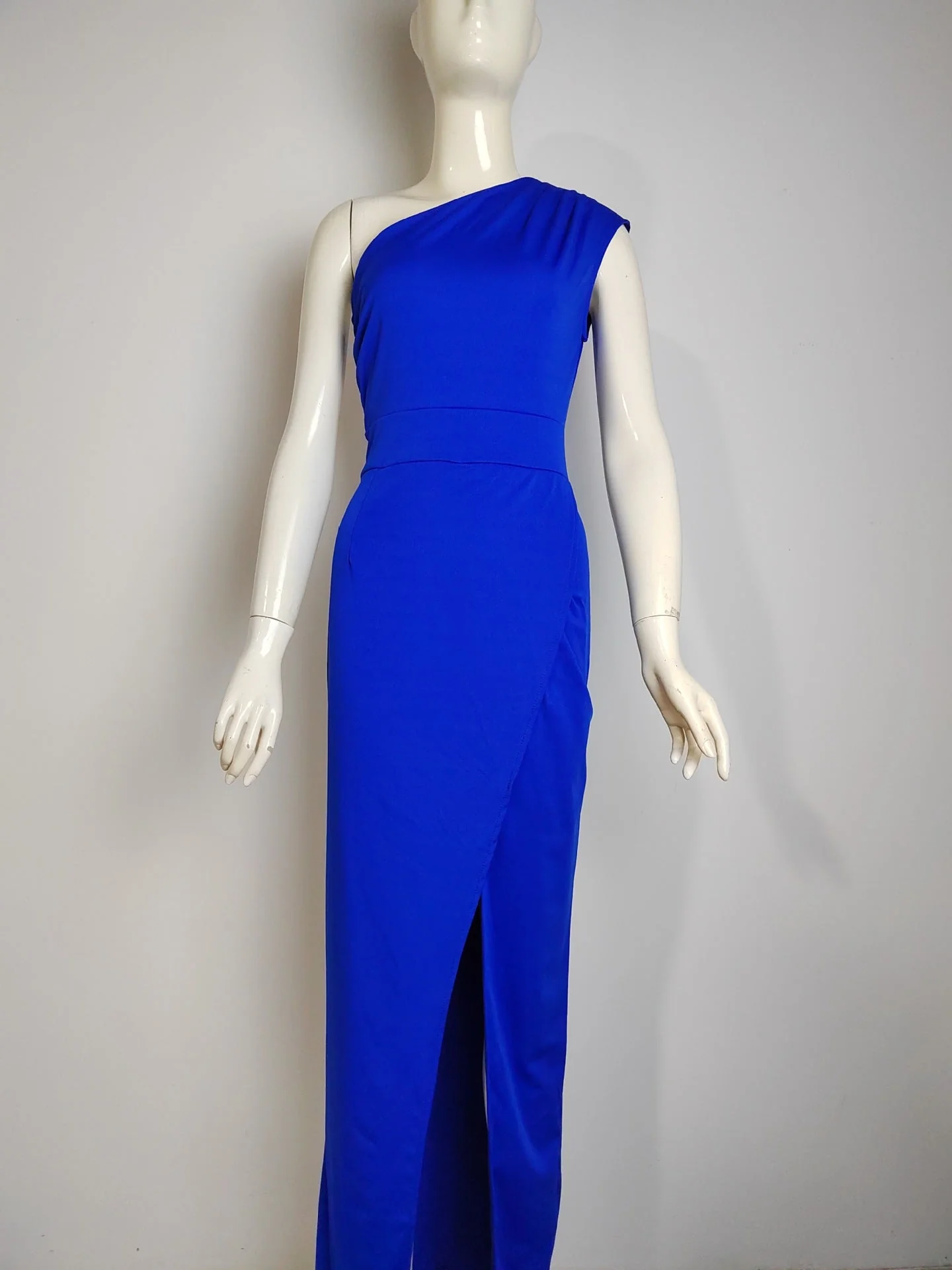 Ladies Evening Dress - One-Shoulder - High Slit - Floor-Length Elegant Fit - Image 3