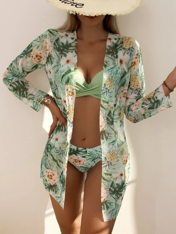 Elena - 3-piece Bikini Set with Floral Print - Image 10