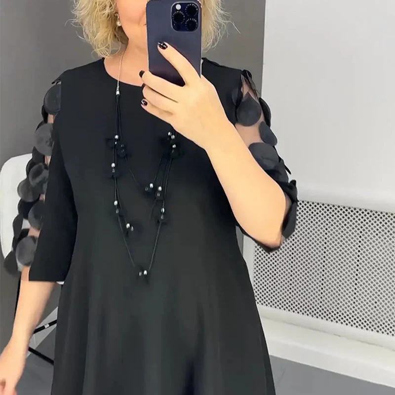 Eline - Elegant Black Dress for Women - Image 4