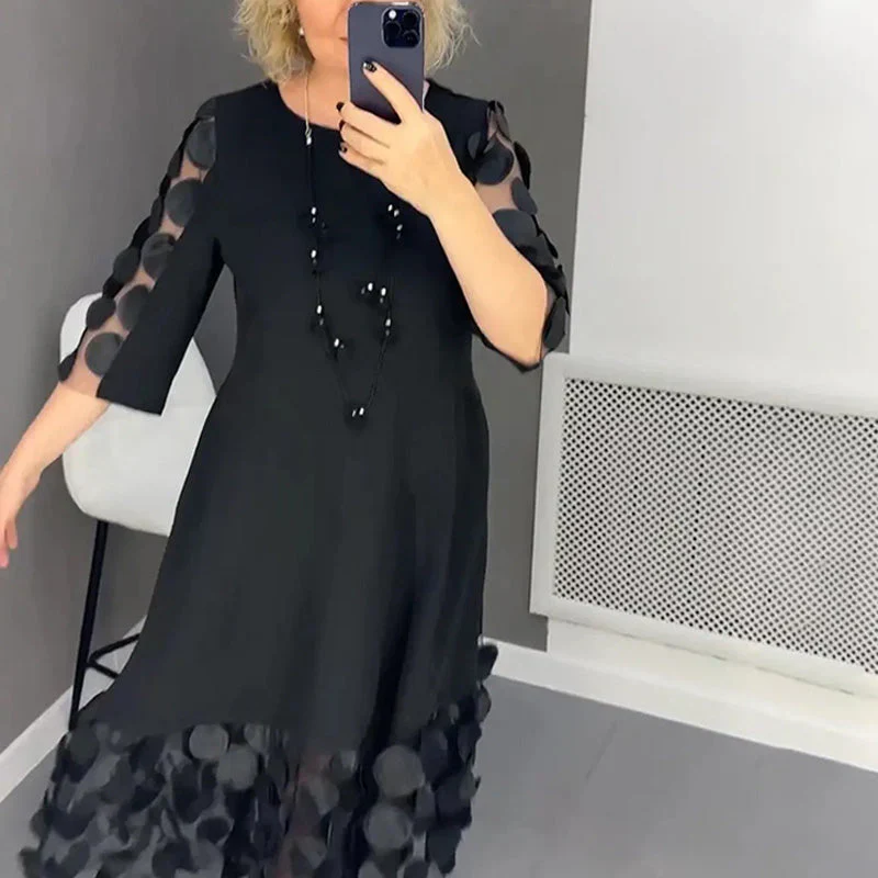 Eline - Elegant Black Dress for Women - Image 5