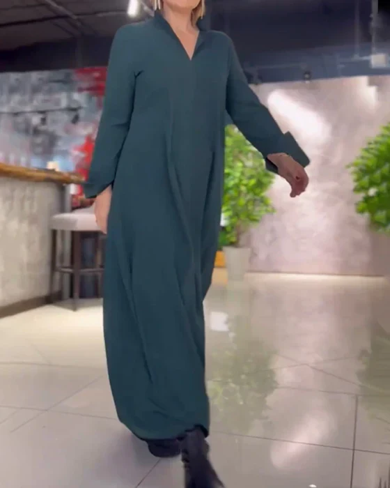 ELISA | Elegant Long Dress with Side Split – Stylish & Comfortable - Image 5