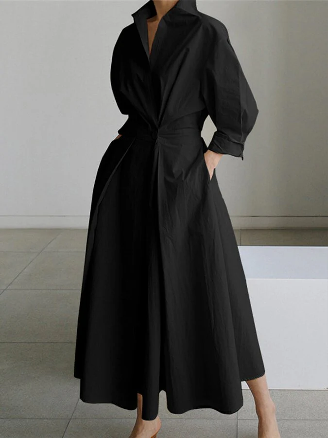 Elisava - Elegant maxi-dress with knot detail - Image 2