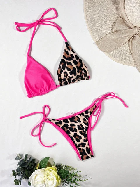 Elle - Stylish 2-Piece Bikini Set with Leopard Print for Women - Image 4
