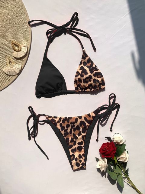 Elle - Stylish 2-Piece Bikini Set with Leopard Print for Women - Image 8