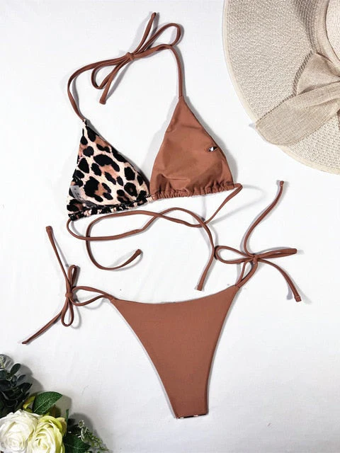 Elle - Stylish 2-Piece Bikini Set with Leopard Print for Women - Image 9