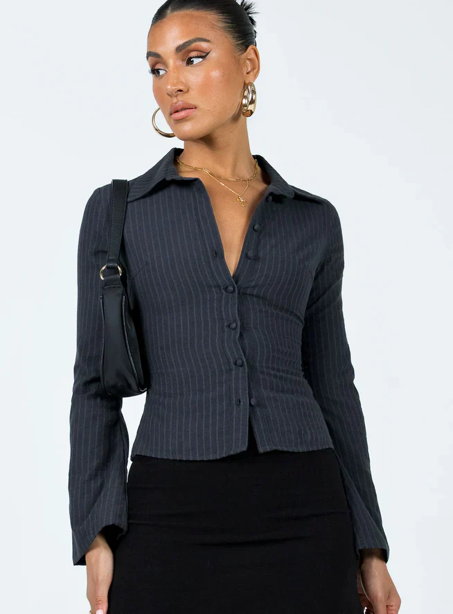 Elodie | Striped Blouse - Image 3