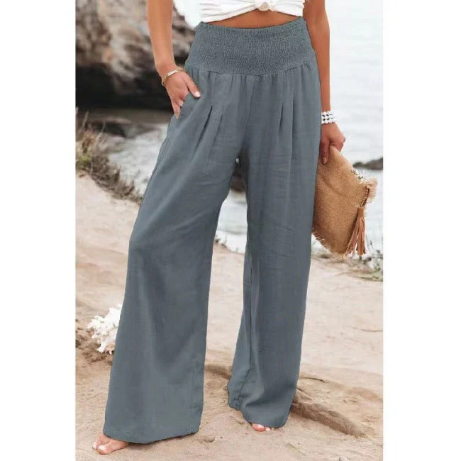 Eloïse | Cotton-Linen Pants With High Waist - Image 2
