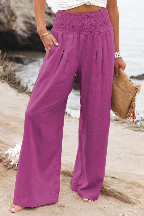 Eloïse | Cotton-Linen Pants With High Waist - Image 7