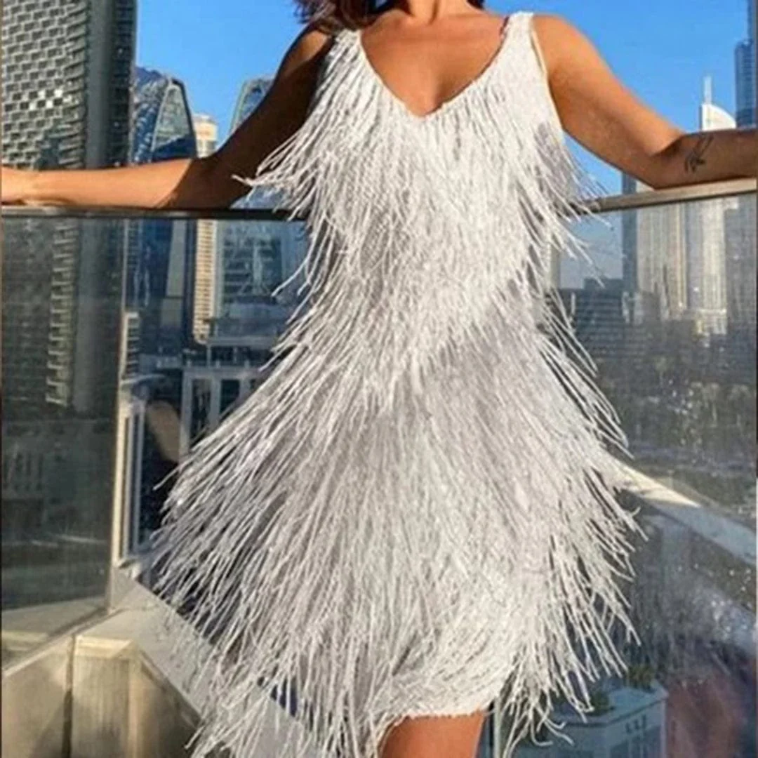EMA | Mini Dress with Fringe Ideal for Parties - Image 5