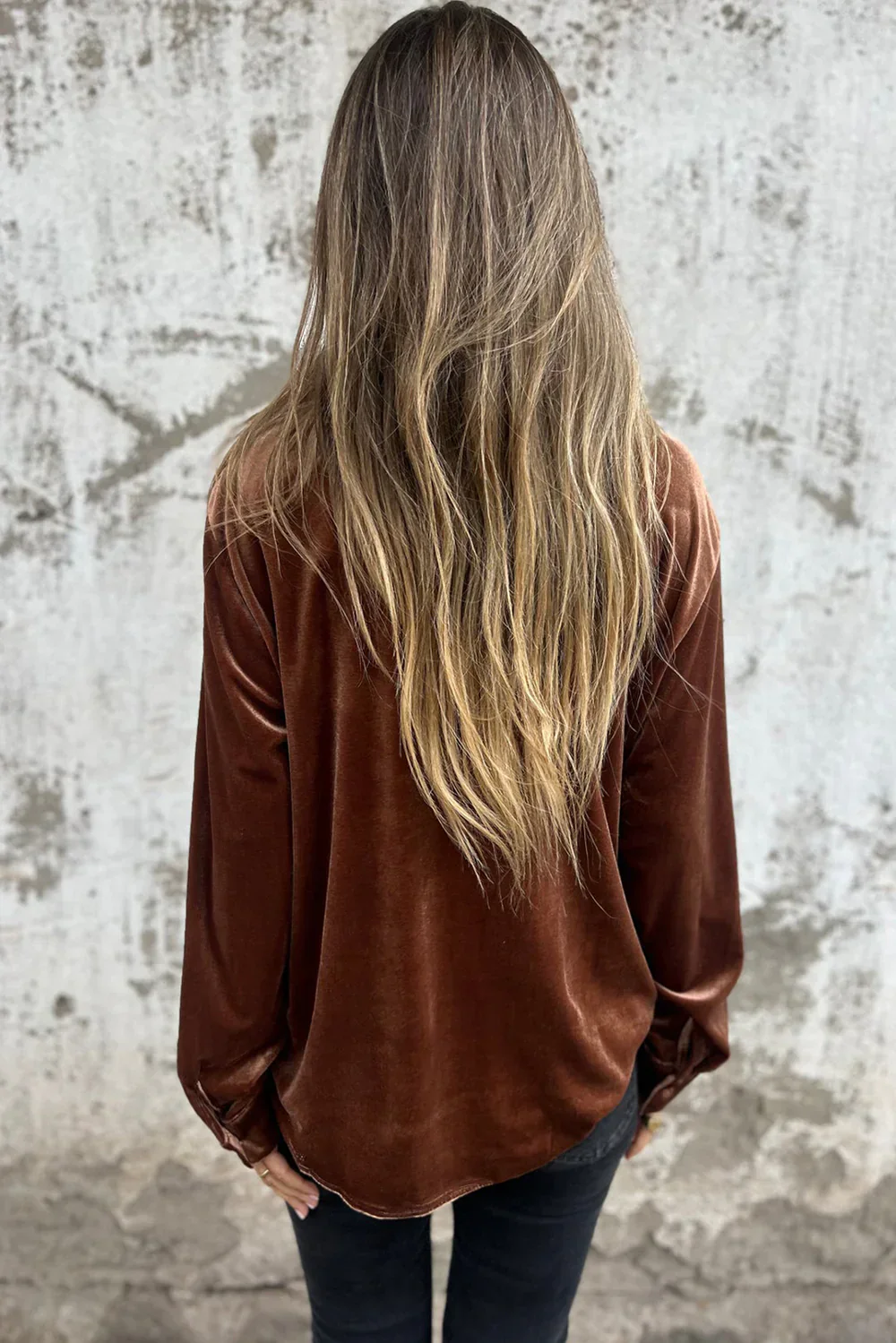 Estelle | Velvet Button-Up Blouse - Image 2