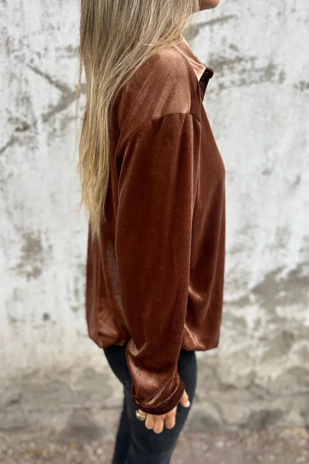 Estelle | Velvet Button-Up Blouse - Image 3