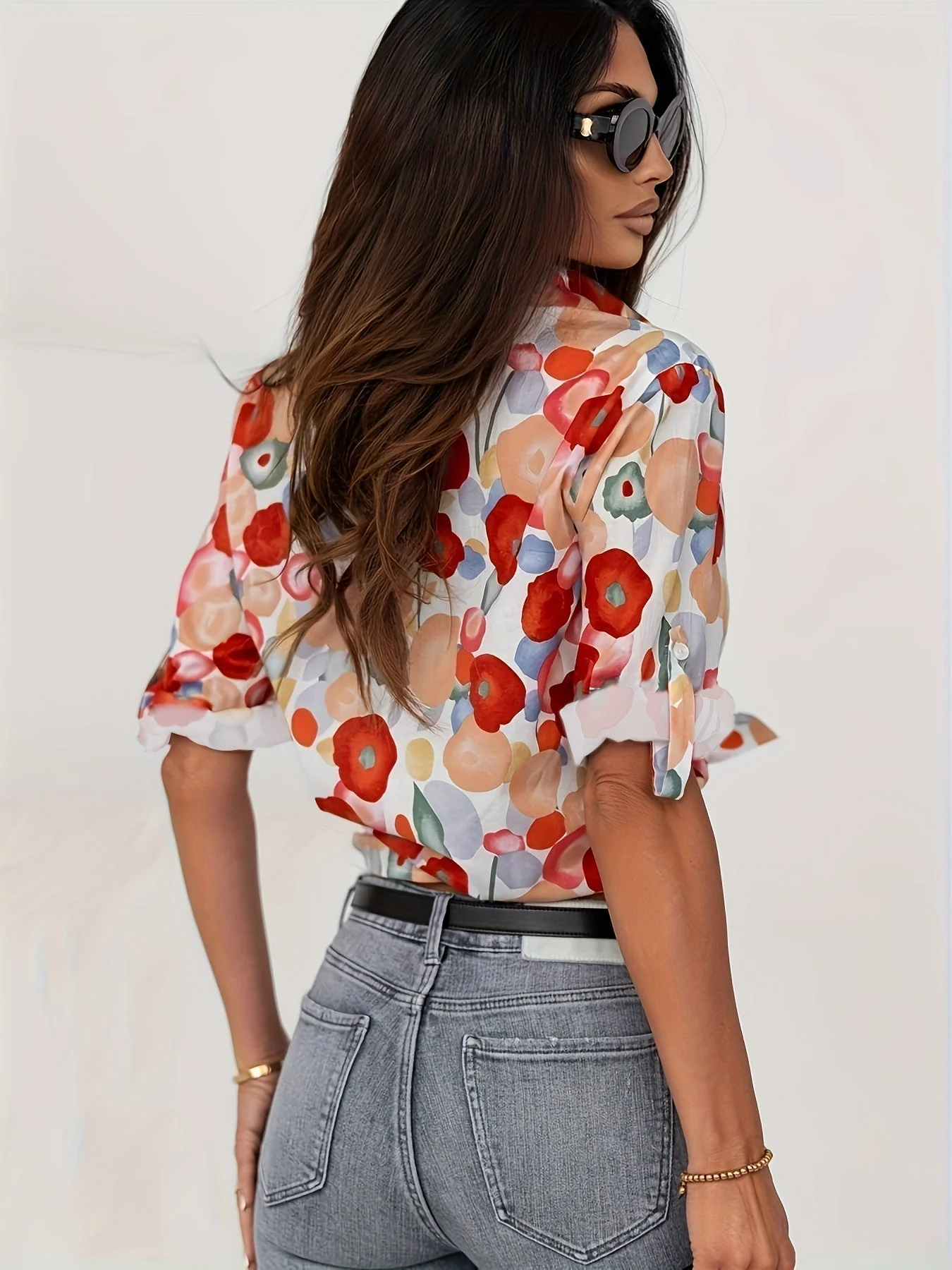 Evi - Long Sleeves Collared Blouse - Image 2