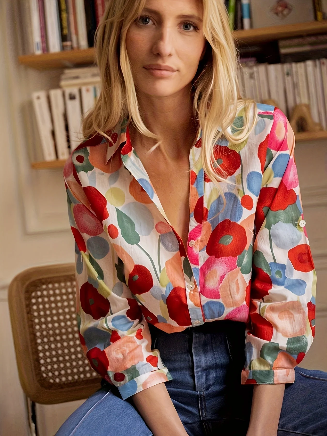 Evi - Long Sleeves Collared Blouse - Image 4