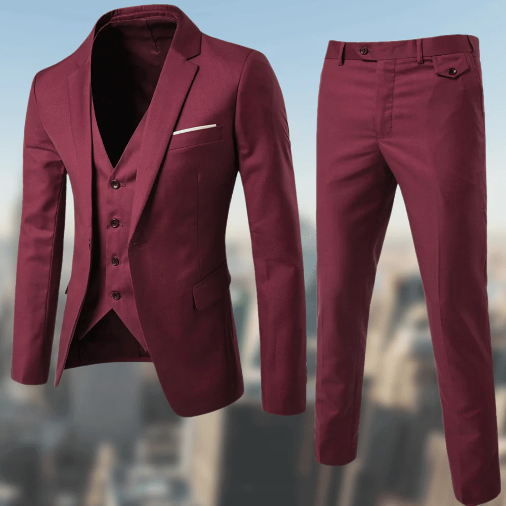 Men's Suit - Modern Fit - Single-breasted Jacket with Notch Lapel - Tailored Trousers - Image 4