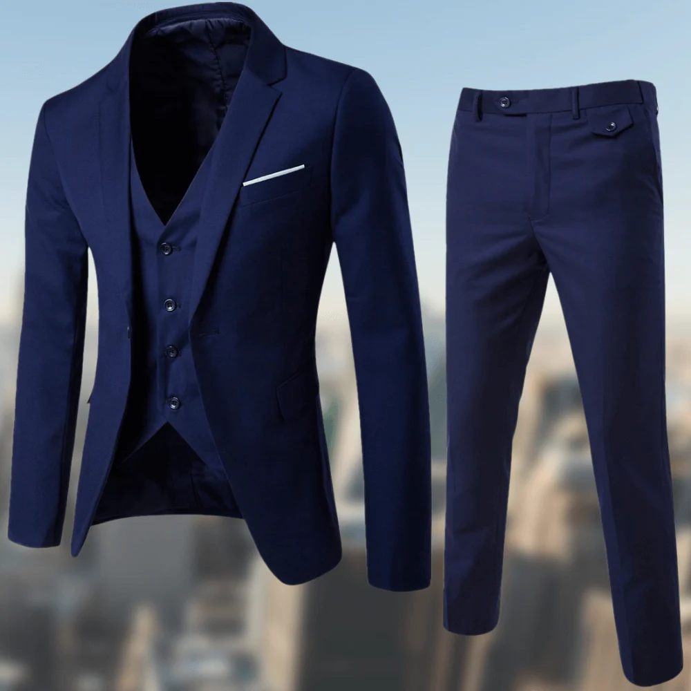 Men's Suit - Modern Fit - Single-breasted Jacket with Notch Lapel - Tailored Trousers - Image 5