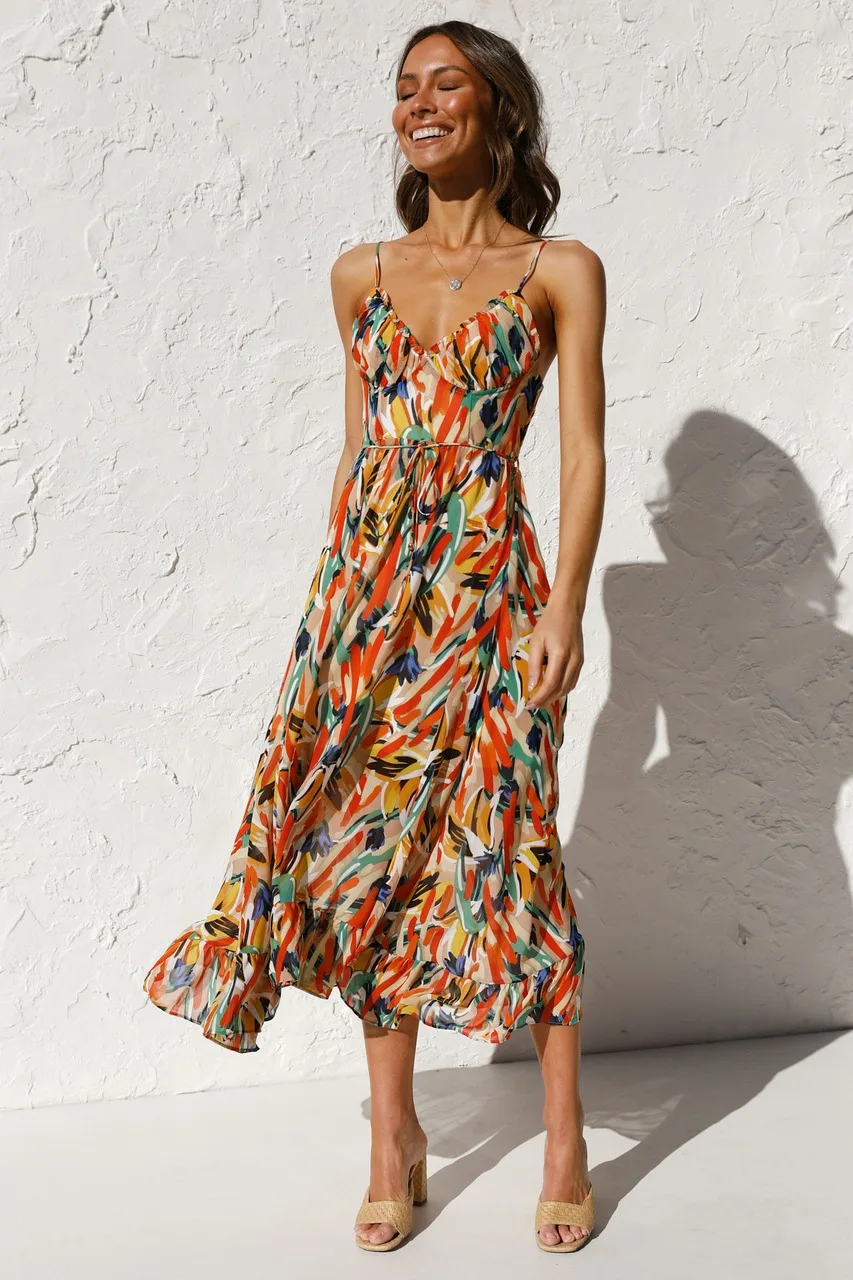 Faelia - Colorful Midi Dress - Image 3