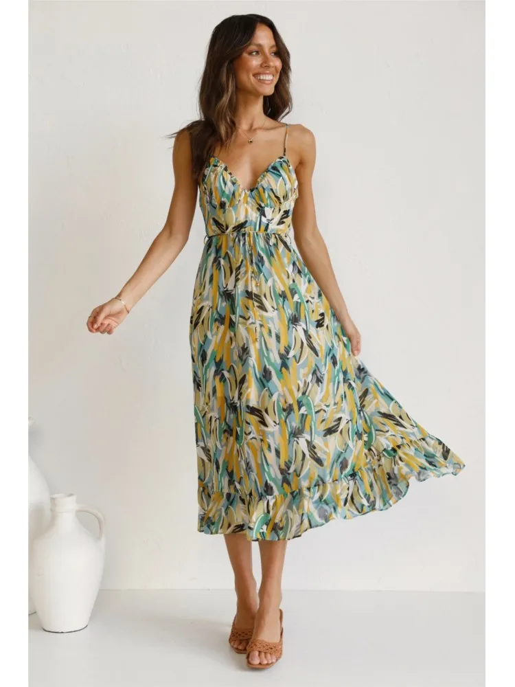 Faelia - Colorful Midi Dress - Image 4