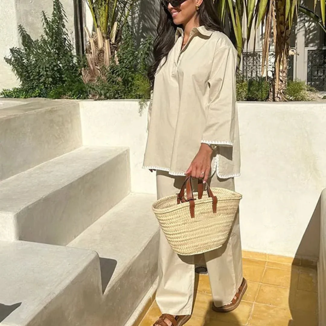 Fashion-Forward Two-Piece Women's Set with Wide Legs - Image 6