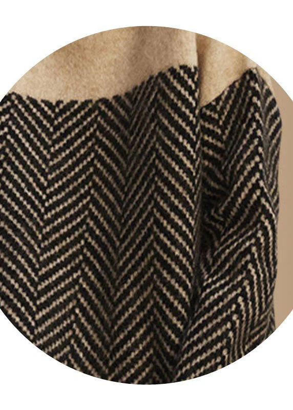 Nina's Winter Warmth Khaki Turtleneck Sweater - Image 6
