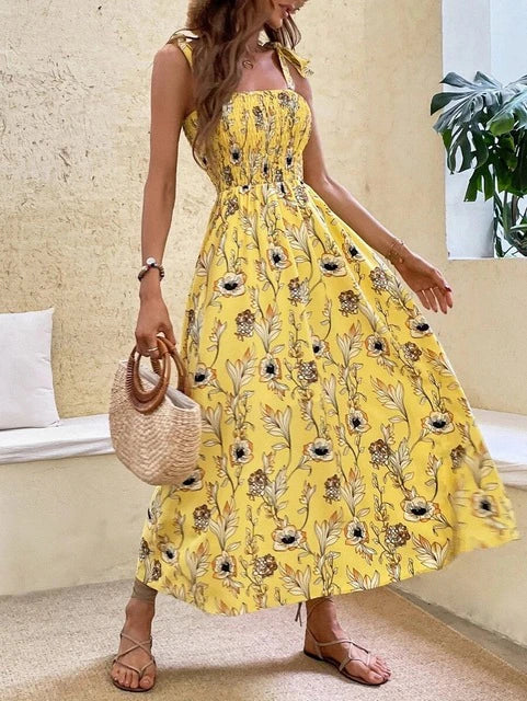 Fenna - Charming Maxi Dress with Tie Straps - Image 2